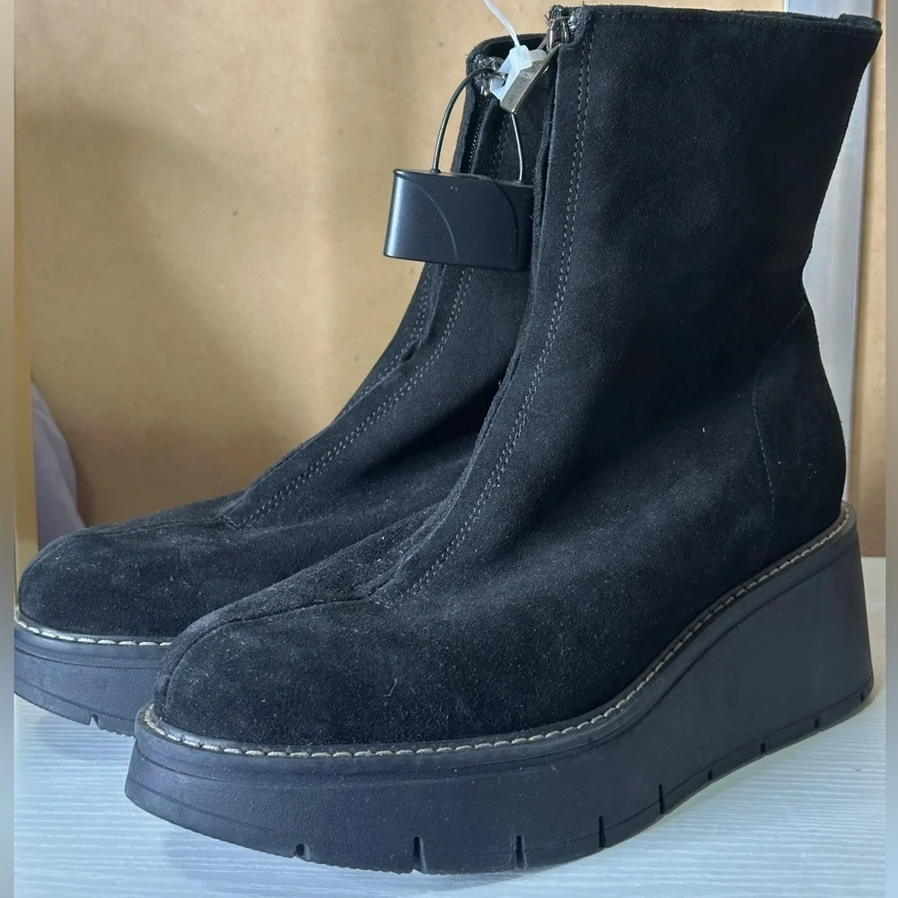 La CANDIENNE Suede Platform Ankle‎ Boots Size 10M